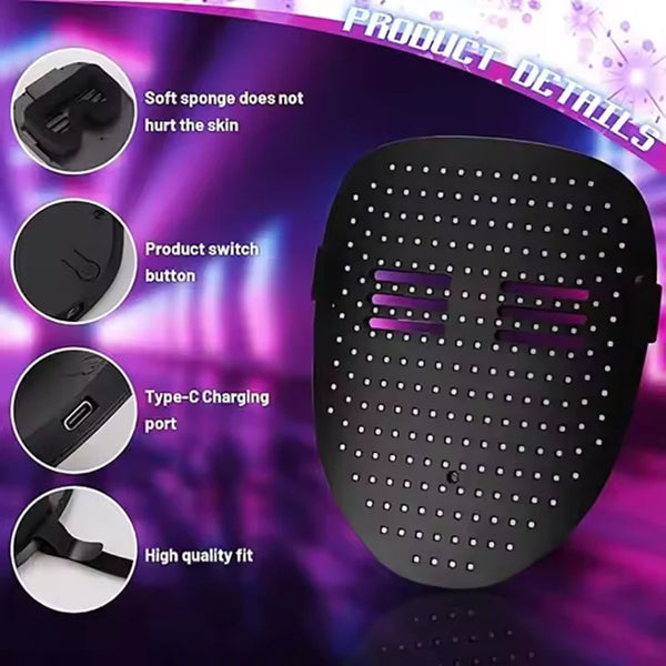 Gesture-Activated LED Party Mask