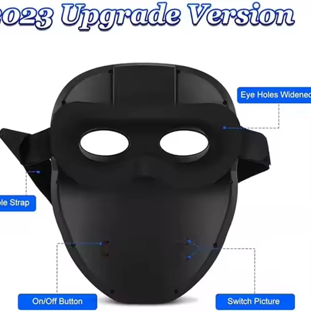 Customizable APP Mask,Face Transforming LED Mask for Party Rave Halloween